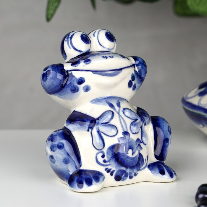 Сувенир «Лягушка», большая, 9 см, гжель Сувенир «Лягушка», большая, 9 см, гжель