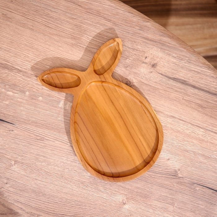 Блюдо Блюдо "Ушки" тиковое дерево 19х2х28 см