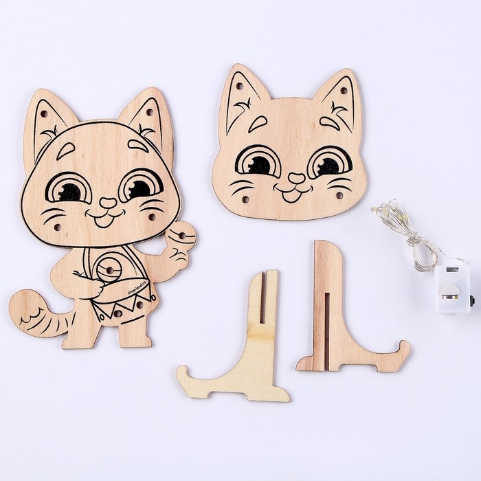 Набор для творчества «Котик», с гирляндой, с подставкой Набор для творчества «Котик», с гирляндой, с подставкой