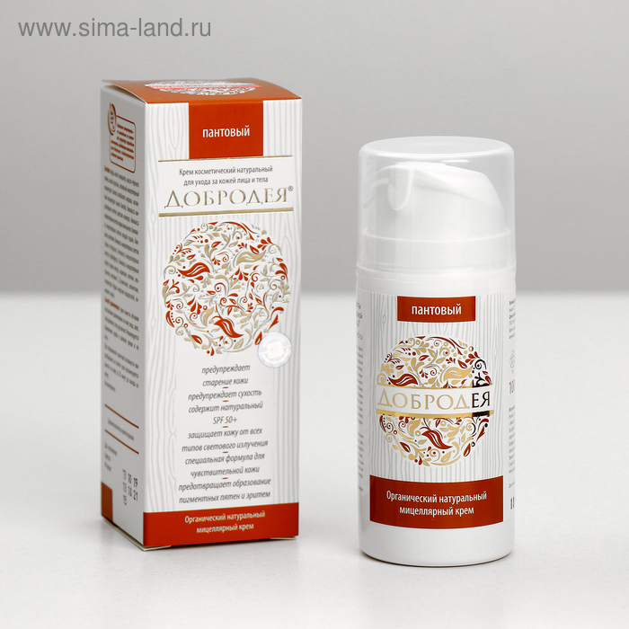 Органический натуральный крем Органический натуральный крем "Добродея" пантовый в мицеллярной форме 100 мл