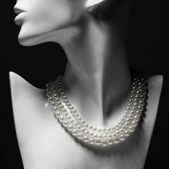 Чокер «Трио» с жемчужинами, цвет белый, 35 см Чокер «Трио» с жемчужинами, цвет белый, 35 см