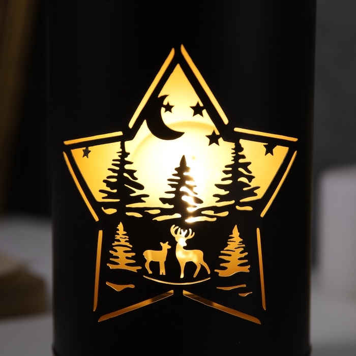 Фигура световая Фигура световая "Звездная ночь", 12.3x23 см, 1 LED. АААх3 (не в компл.), свечение тёплое белое