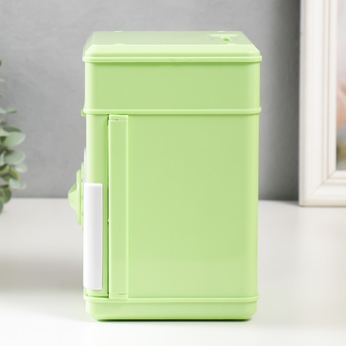 Копилка пластик Копилка пластик "Сейф. Тигрёнок" кодовый замок, звук АА зелёный 13х12х19