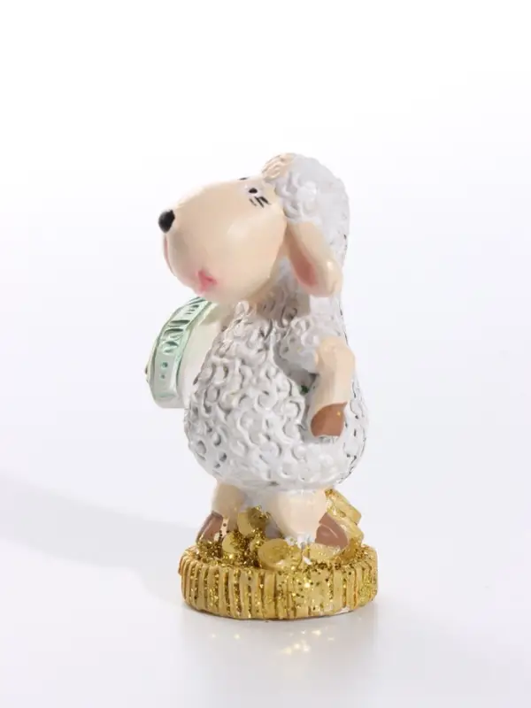Фигурка полистоун &laquo;Овечка Бяша с денюжкой&raquo;, 2.5&times;2.5&times;4 см, МИКС
