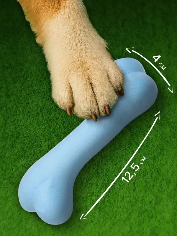 Плавающая игрушка для собак Пижон Premium &laquo;Кость-волна&raquo;, 12.5&times;4 см, вспененный TPR, голубая