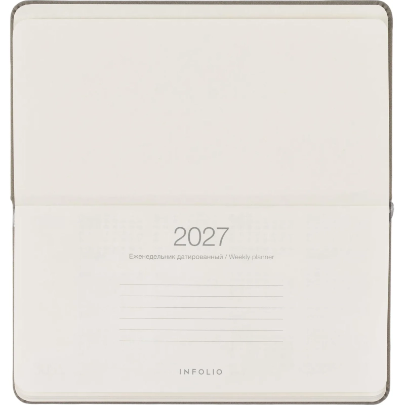 Еженедельник датированный 2027 IF 160x90мм 64л тверд Исследовать I2100/grey