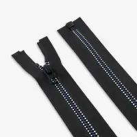 Молния &laquo;Трактор&raquo;, №5, разъёмная, замок автомат, 80 см, чёрная, белая, синяя