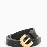 Ремень женский тонкий, 110&times;1.8 см, пряжка металл, чёрный