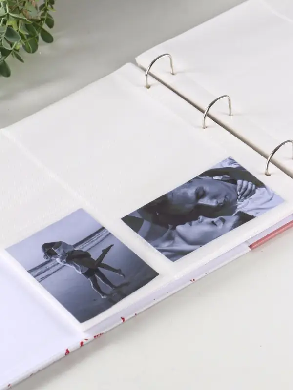 Фотоальбом "Обнимашки" 400ф 10X15см, ПП карм., пер-т 3-кольца, розовый