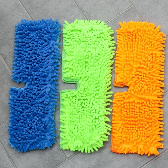 Насадка для плоской двусторонней швабры Доляна, 40×14 см, микрофибра, букли, цвет МИКС Насадка для плоской двусторонней швабры Доляна, 40×14 см, микрофибра, букли, цвет МИКС