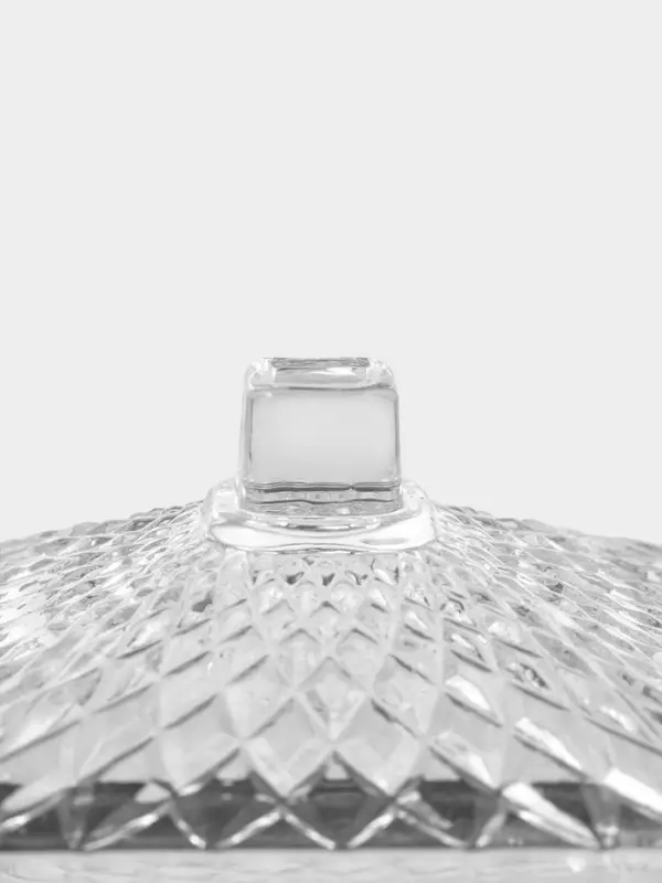 Конфетница с крышкой  Конфетница с крышкой "Рождество" 7,5х5,5 см, прозрачная