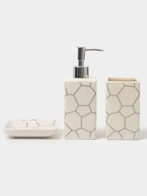 Аксессуары для ванной &laquo;Жираф&raquo;, 3 предмета: мыльница, дозатор для мыла 360 мл, стакан 360 мл