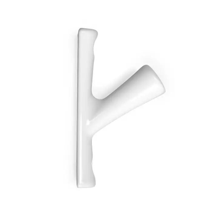 Крючок мебельный CAPPIO BRANCH, однорожковый, цвет белый, 4 шт.