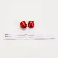 Адресник-капсула под записку &laquo;Бочонок&raquo;, 1.1&times;2.3 см, металл, красный