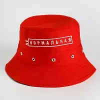 Панама «НЕнормальная», цвет красный