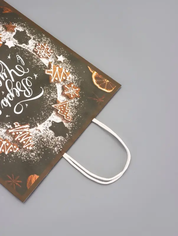 Пакет бумажный подарочный новогодний крафт &laquo;Верь в чудеса&raquo; 32&times;26&times;11 см