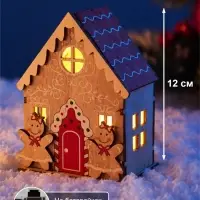 Ёлочная игрушка &laquo;Подружки пряни&raquo; 12&times;8.5 см, подвеска, от батареек AG10&times;3, свечение тёплое белое