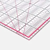 Линейка для квилтинга и пэчворка, 30&times;30 см, s=3 мм, розовая