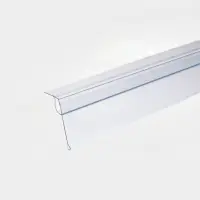 Ценникодержатель для крепления на стеклянные полки, 100&times;4&times;3.9 см, прозрачный