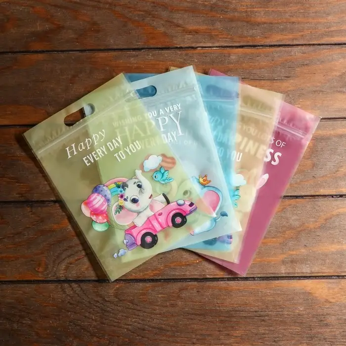 Пакет подарочный, с zip-lock застежкой, 15 х 22 см, МИКС Пакет подарочный, с zip-lock застежкой, 15 х 22 см, МИКС