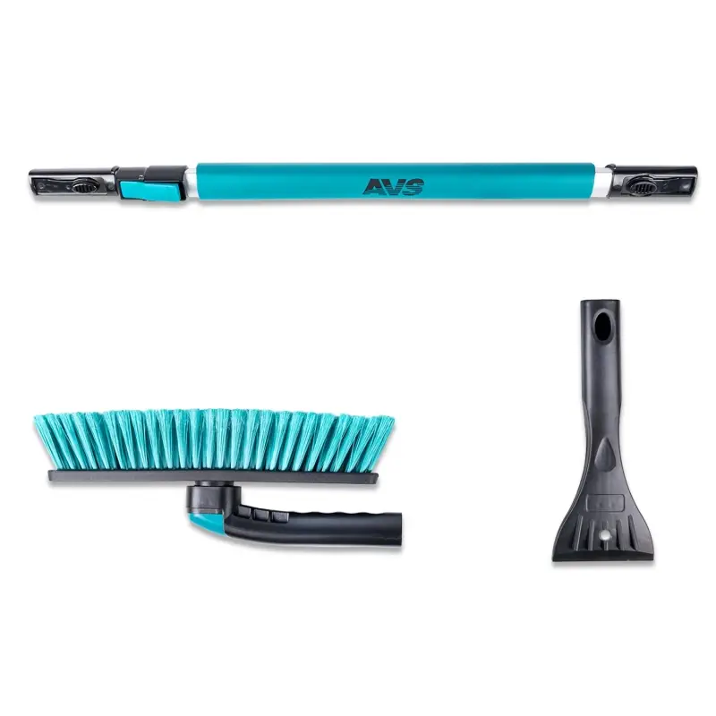 Щётка-скребок с мягкой ручкой и распушенной щетиной, поворотная, телескопич. (90-130 см) AVS SB-6330