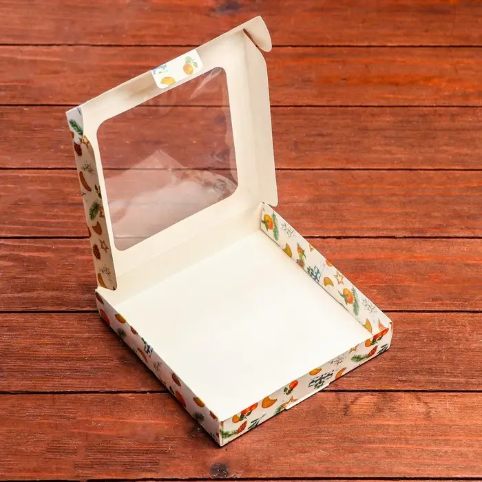 Коробка самосборная «Новогоднее настроение », 16×16×3 см