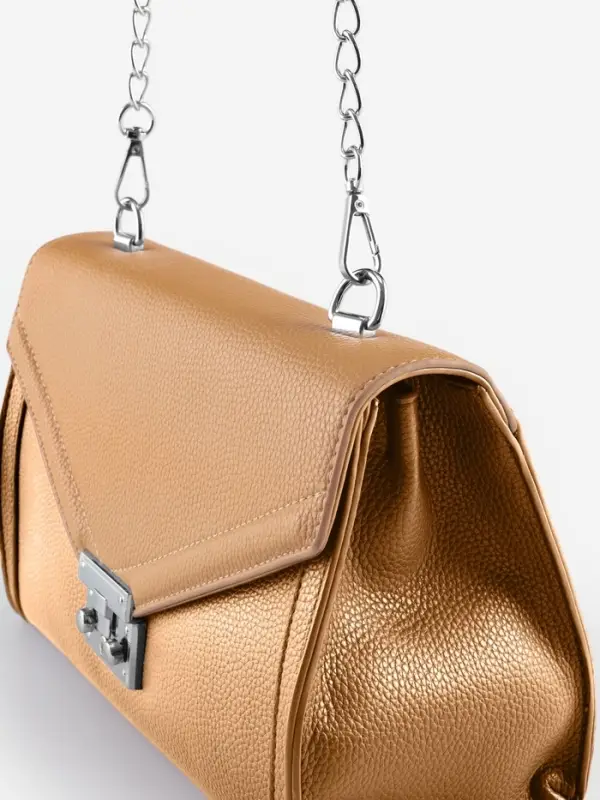 Ручка для сумки, с цепочками и карабинами, 120&times;1.8 см, бежевая