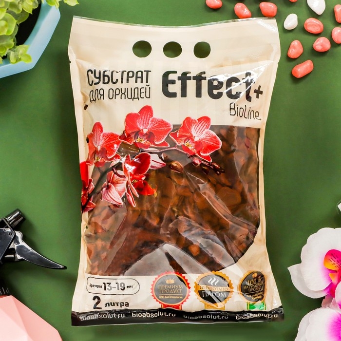 Субстрат для орхидей Effect+™ Bio line 13-19 мм, 2 л Субстрат для орхидей Effect+™ Bio line 13-19 мм, 2 л