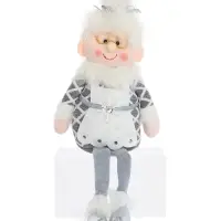 Игрушка мягкая &laquo;Бабушка Мороз в костюме с ремешком&raquo; 15&times;39 см, серая
