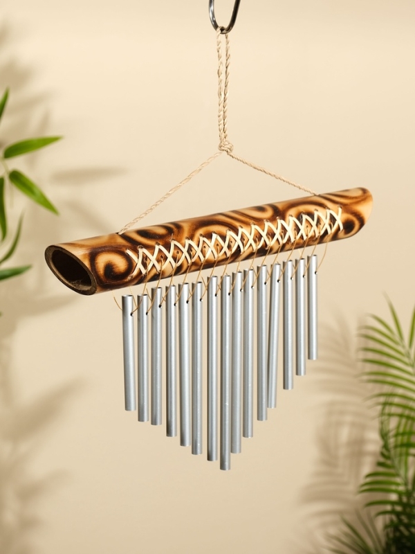 Музыка ветра Музыка ветра "Тропики" бамбук, алюминий, 35х4х40 см, цв. коричневый