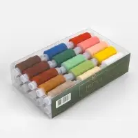 Нитки 40ЛШ, 200 м, набор 30 шт., разноцветные