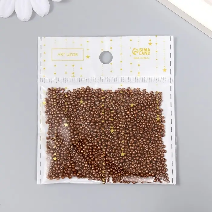 Бисер стекло 12/0  Бисер стекло 12/0 "Бронзовый" 15 гр