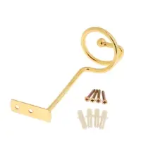 Крючок - держатель для штор на стену CAPPIO KS044, металлический, цвет золото, 2 шт Крючок - держатель для штор на стену CAPPIO KS044, металлический, цвет золото, 2 шт