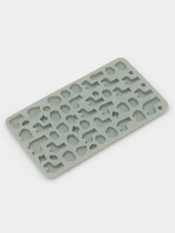 Форма для мармелада Доляна &laquo;Ферма&raquo;, силикон, 23&times;12.5&times;1 см, 53 ячейки, серая