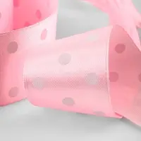 Лента атласная &laquo;Горошек&raquo;, 40 мм, 23&plusmn;1 м, розовая №004