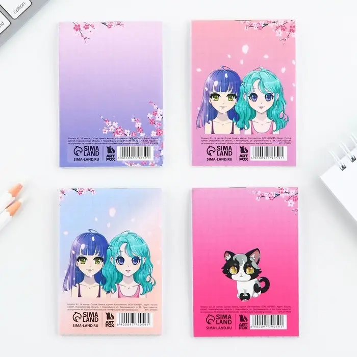 МИКС Блокнотов А7 16 листов &laquo;Аниме&raquo;