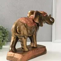 Копилка для денег &laquo;Слон удачи&raquo;, гипс под золото, 32&times;26&times;12 см