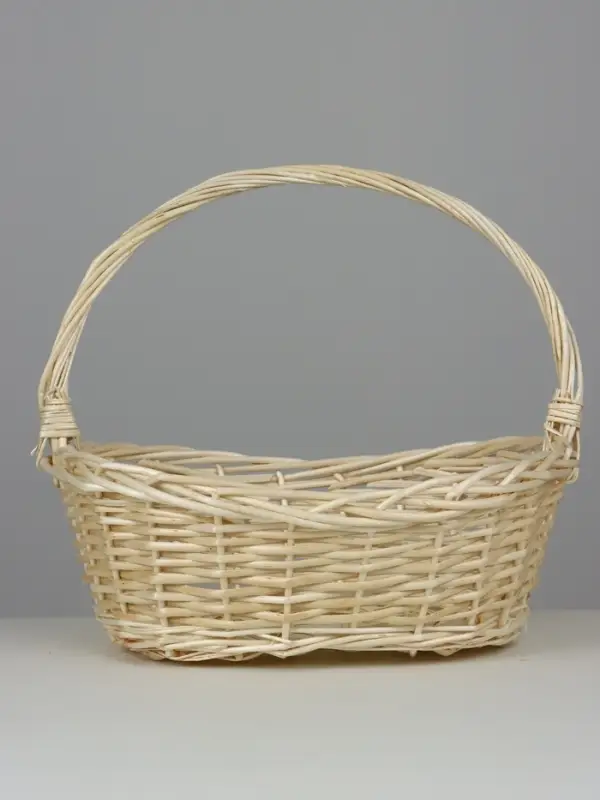 Корзина плетеная (ива): 39х34х17, 1 шт., выбеленный