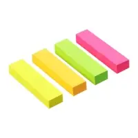 Блок - закладка с липким краем, 12×50 мм, бумажные, 4 цвета по 80 листов, неоновые Блок - закладка с липким краем, 12×50 мм, бумажные, 4 цвета по 80 листов, неоновые