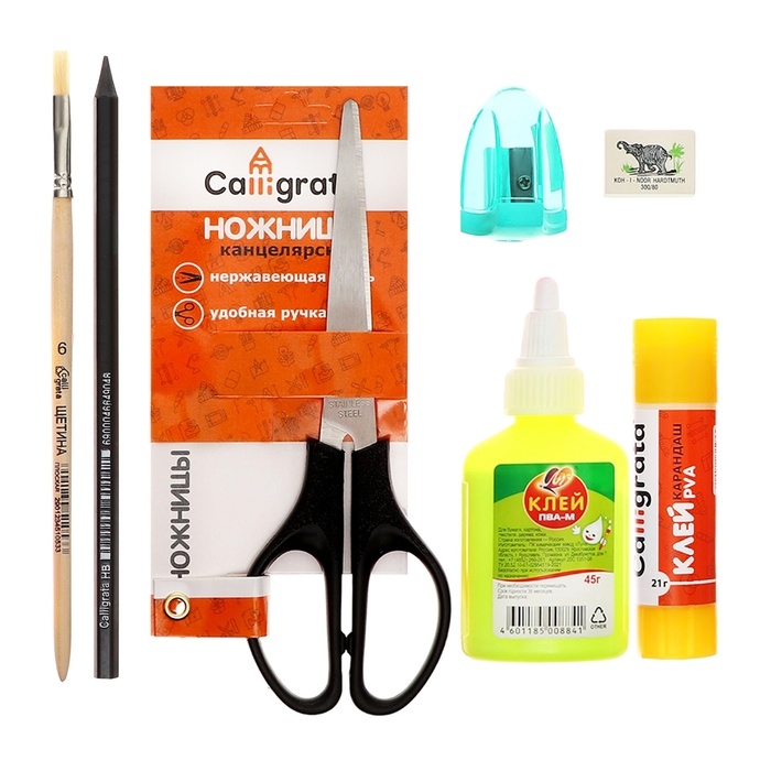 Папка для труда А4, молния вокруг, откидная планка, пластиковая, ПТР-1, с наполнением 10 предметов, для мальчика, Calligrata "Мото-шлем"