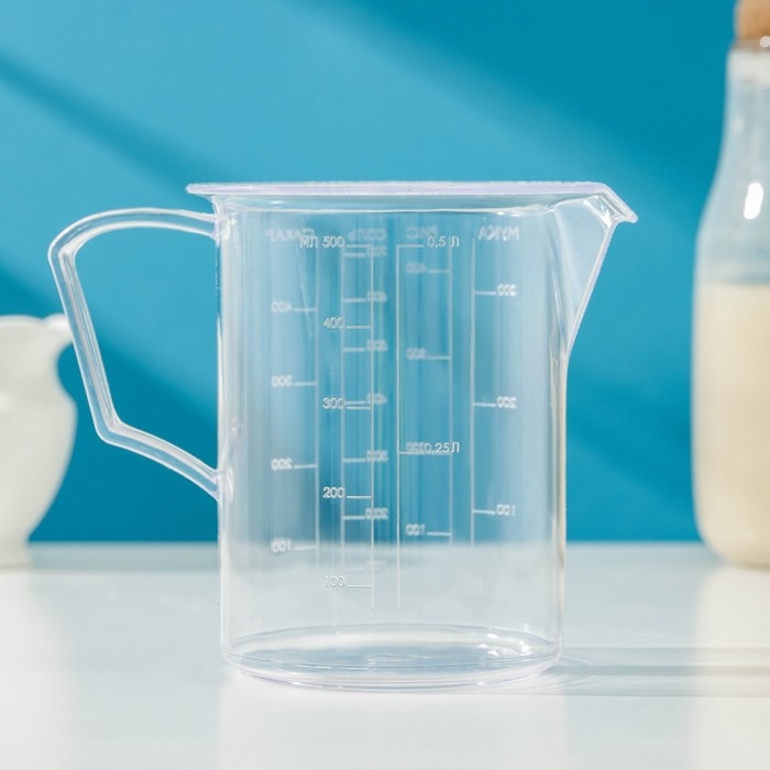 Кружка мерная, 500 мл, цвет МИКС Кружка мерная, 500 мл, цвет МИКС