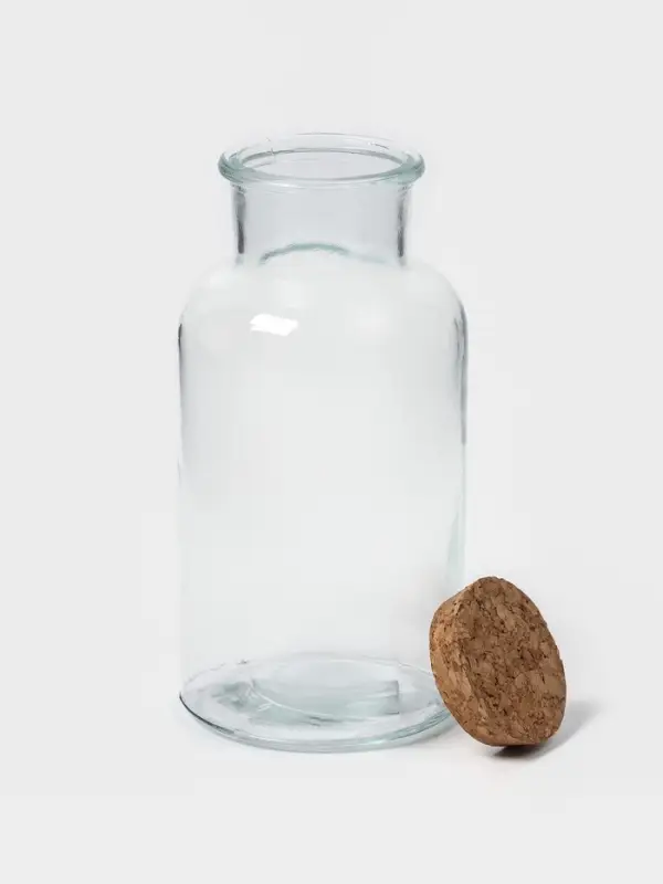 Бутылка для соусов и масла Доляна «Парфе», 600 мл, 8×16.5 см, с пробковой крышкой, стекло, прозрачная Бутылка для соусов и масла Доляна «Парфе», 600 мл, 8×16.5 см, с пробковой крышкой, стекло, прозрачная