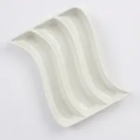 Блюдо для оливок, 3 ячейки, 17.5&times;14&times;2.5 см, фарфор, белое