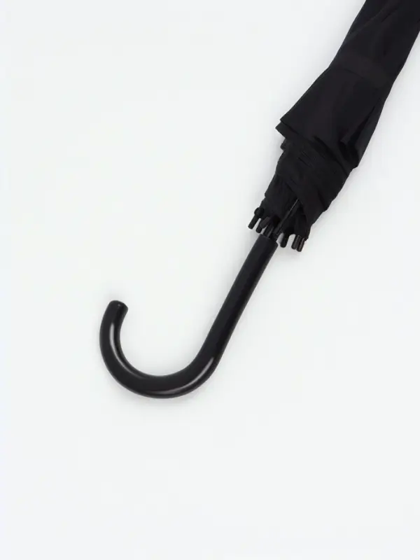 Зонт - трость полуавтоматический &laquo;Однотон&raquo;, 8 спиц, R=56/67 см, d=112 см, чёрный