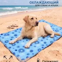 Коврик охлаждающий (гель), 120&times;70 см, голубой