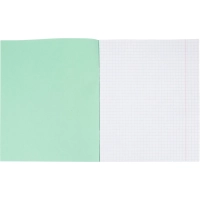 Тетрадь  в зеленом офсете 12л., клетка, штука, внутр.блок 100% белизна