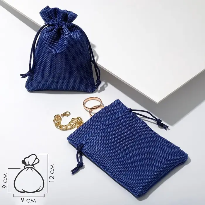 Мешочек подарочный «Льняной» 9×12, синий Мешочек подарочный «Льняной» 9×12, синий