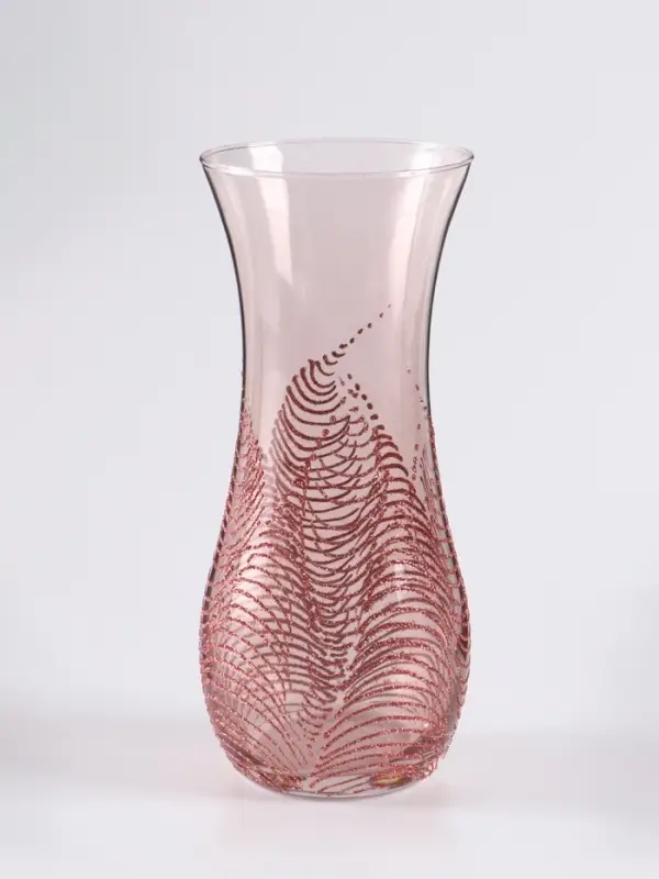 Ваза «Тодес» волна, h=26 см, стекло, светло-розовая Ваза «Тодес» волна, h=26 см, стекло, светло-розовая