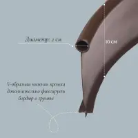 Лента бордюрная, 10 см&times;10 м, толщина 1 мм, пластиковая, коричневая, KANTA