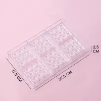 Форма для шоколада и конфет KONFINETTA &laquo;Поп-ит&raquo;, пластик, 6 ячеек 7&times;7 см, 27.5&times;17.5&times;2.5 см, прозрачная